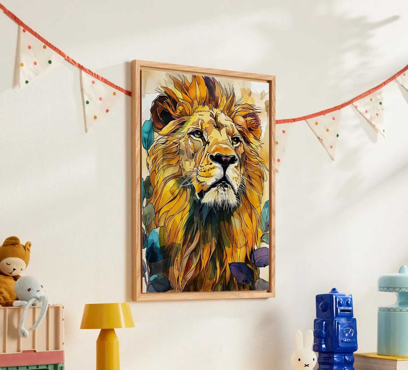 Leone acquerello plexiglass da Lionmixart