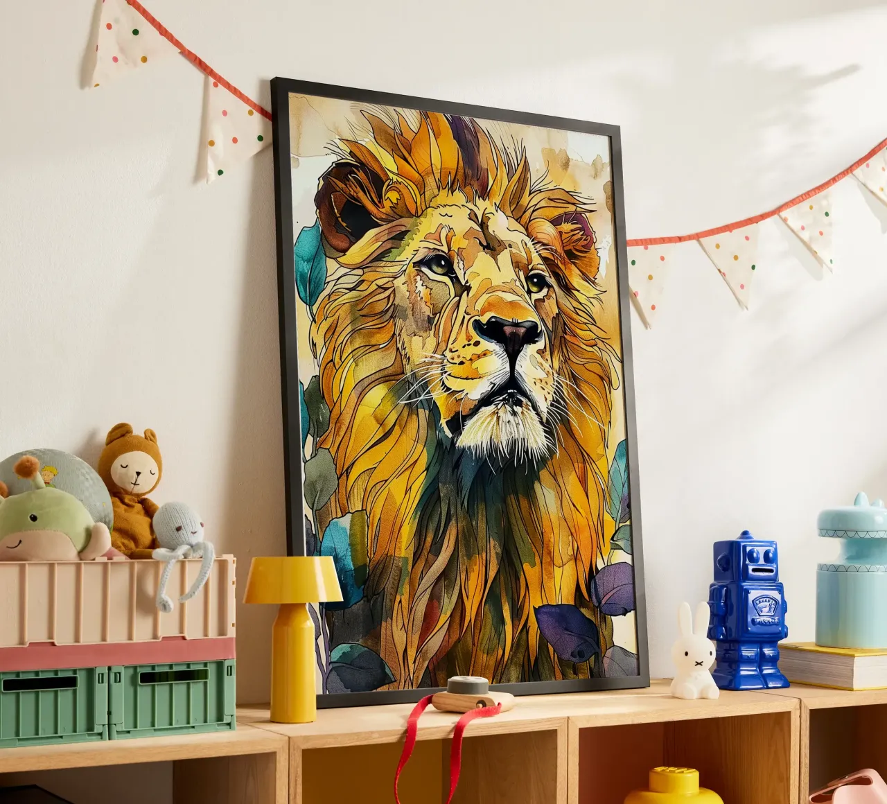 Löwe Aquarell Hahnemühle von Lionmixart