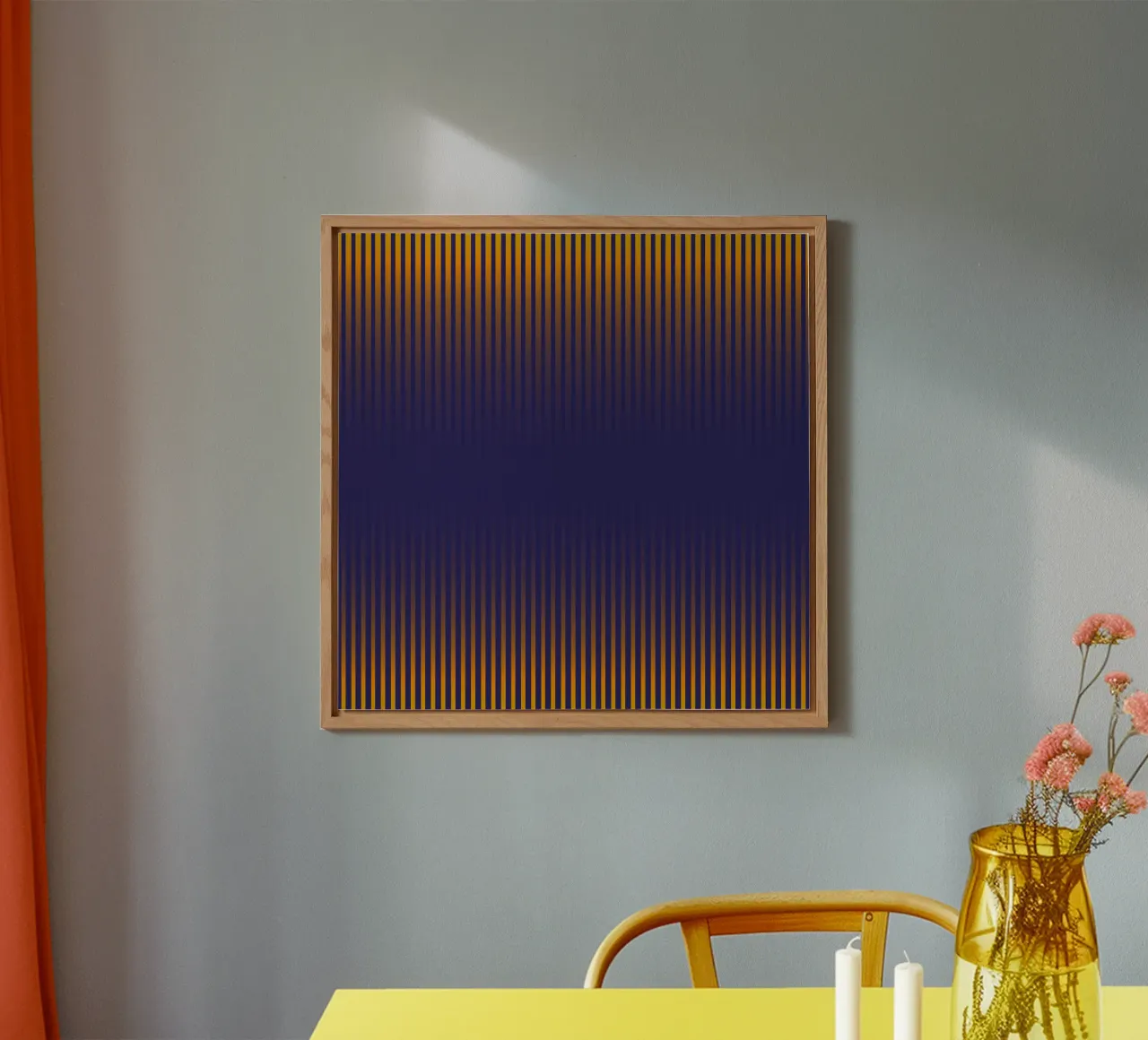 Orange Lines alluminio dibond da Flo Klein