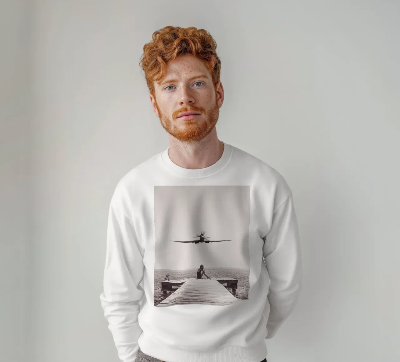 Girl In The side beach sweatshirt by Martin studio