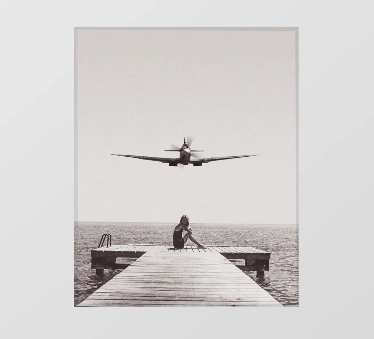 Girl In The side beach pvc cover by Martin studio