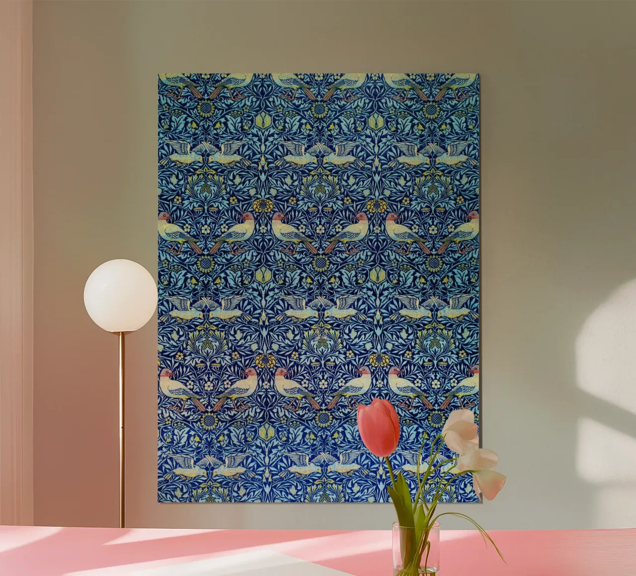 William Morris - Wool Curtain Bird carta hahnemühle da Second Canvas