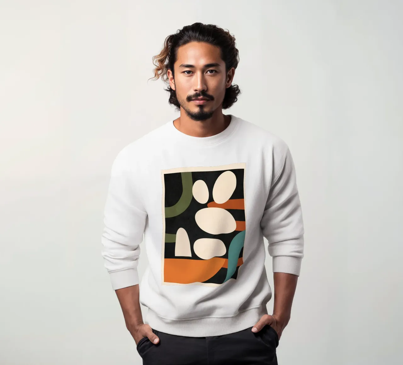 Abstract Shapes in the Skies 1 felpa da Flow Line