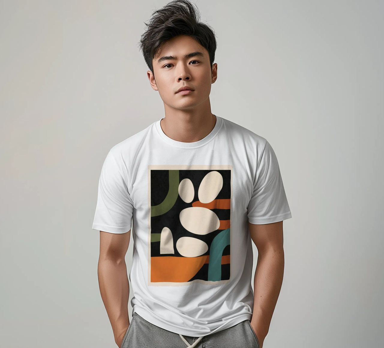 Abstract Shapes in the Skies 1 t-shirt da Flow Line