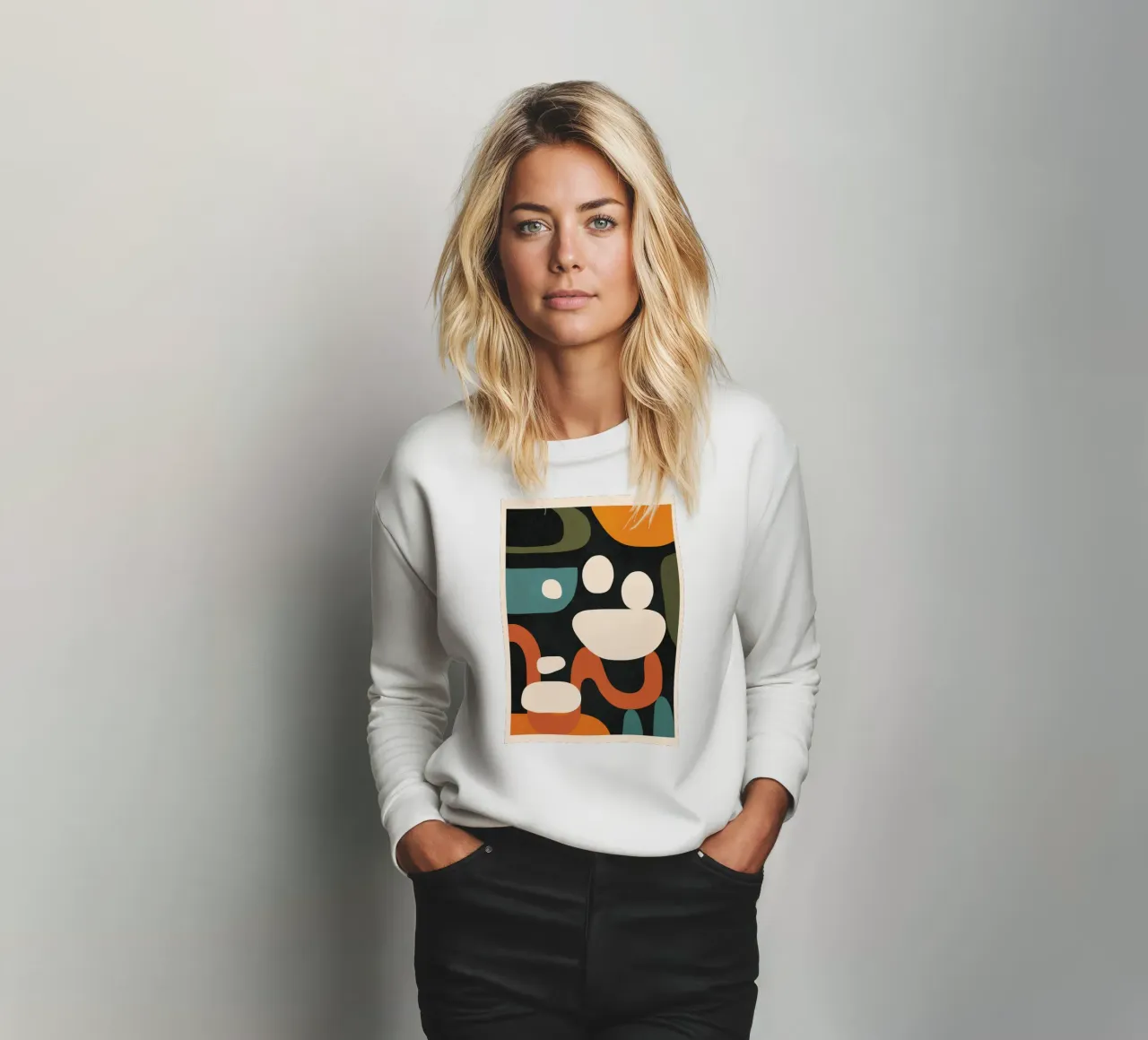 Abstract Shapes in the Skies 2 felpa da Flow Line