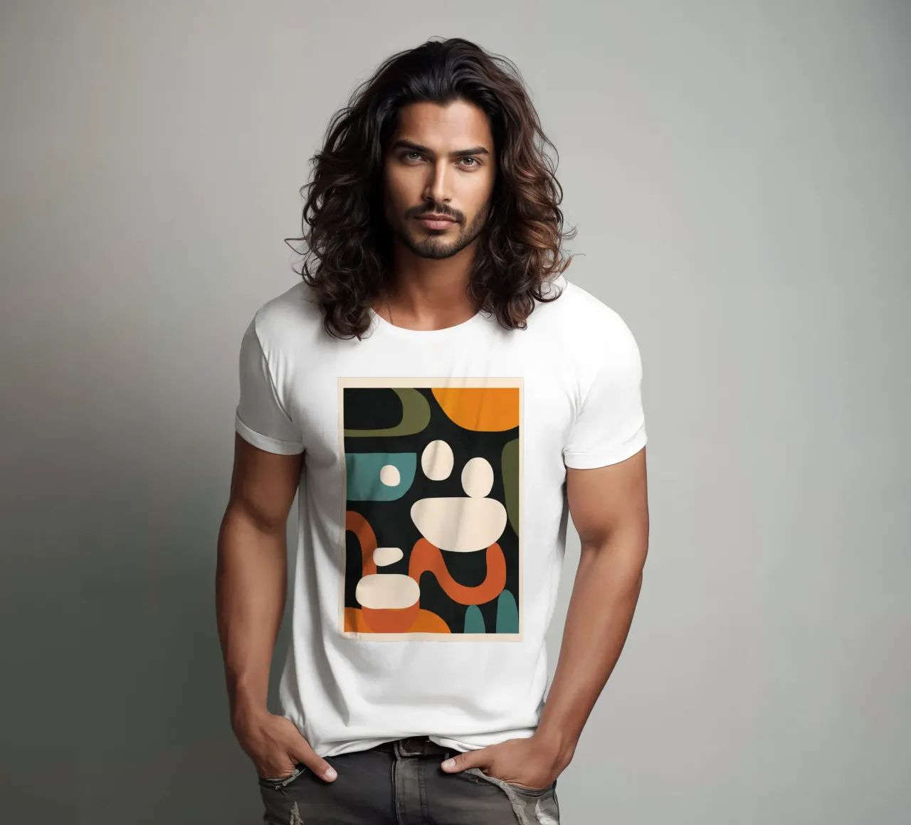 Abstract Shapes in the Skies 2 t-shirt by Flow Line