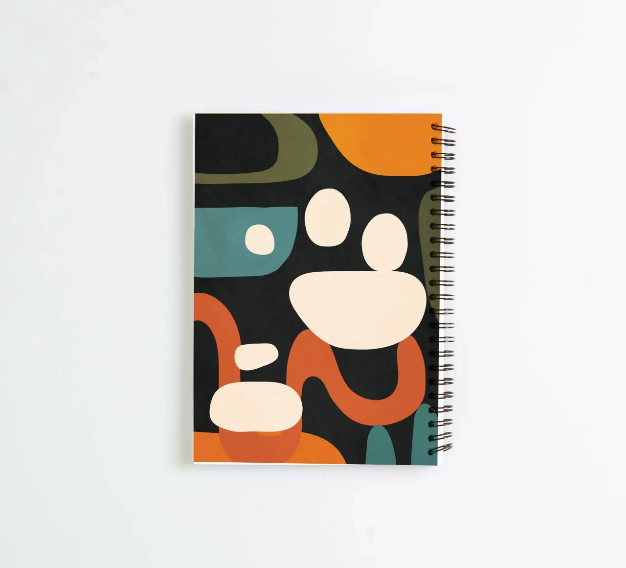 Abstract Shapes in the Skies 2 spiral notebook by Flow Line