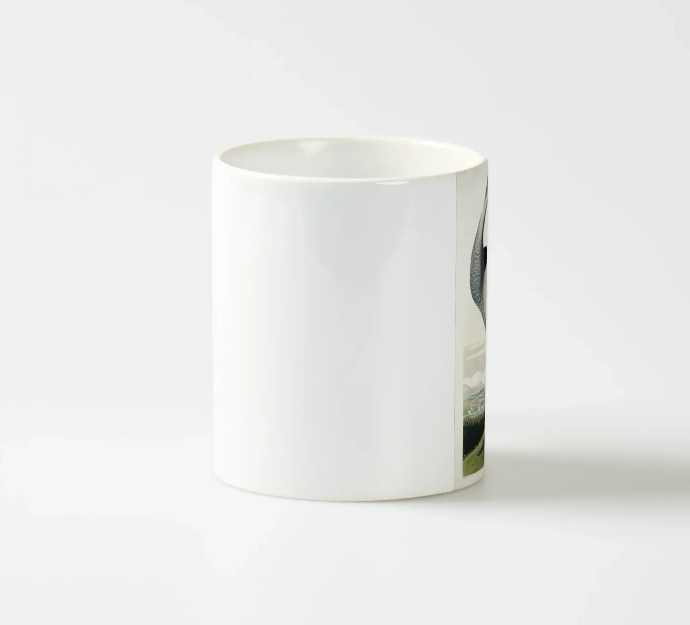 Hooping Crane ceramic mug by vintageshop