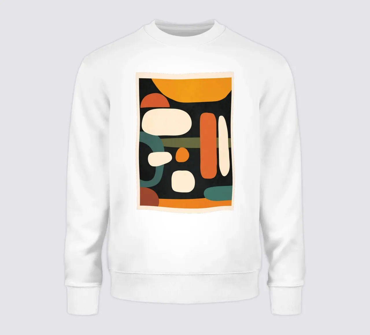 Abstract Shapes in the Skies 3 Sweatshirt von Flow Line