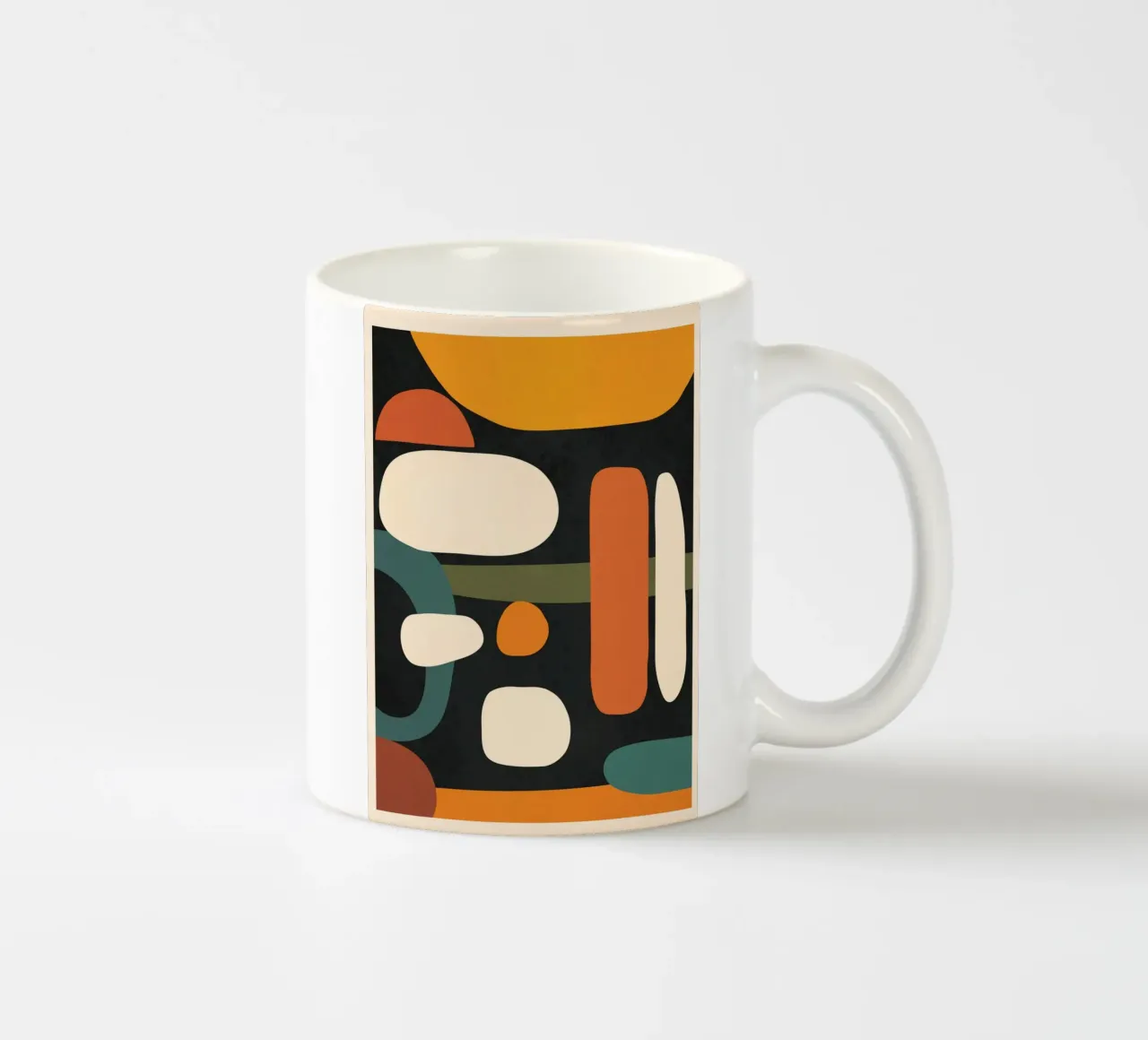 Abstract Shapes in the Skies 3 Keramik Tasse von Flow Line