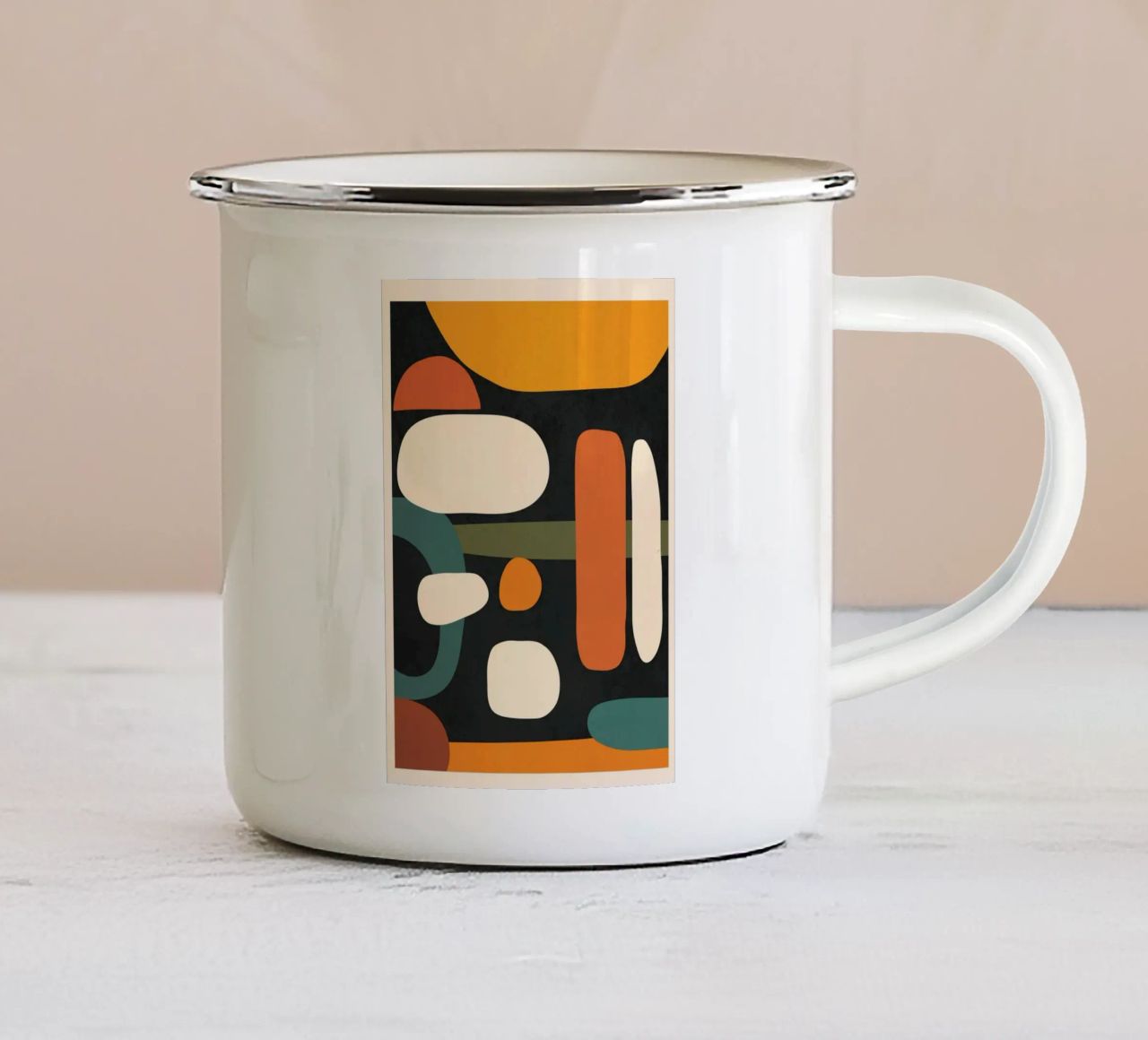 Abstract Shapes in the Skies 3 tazza in smalto da Flow Line