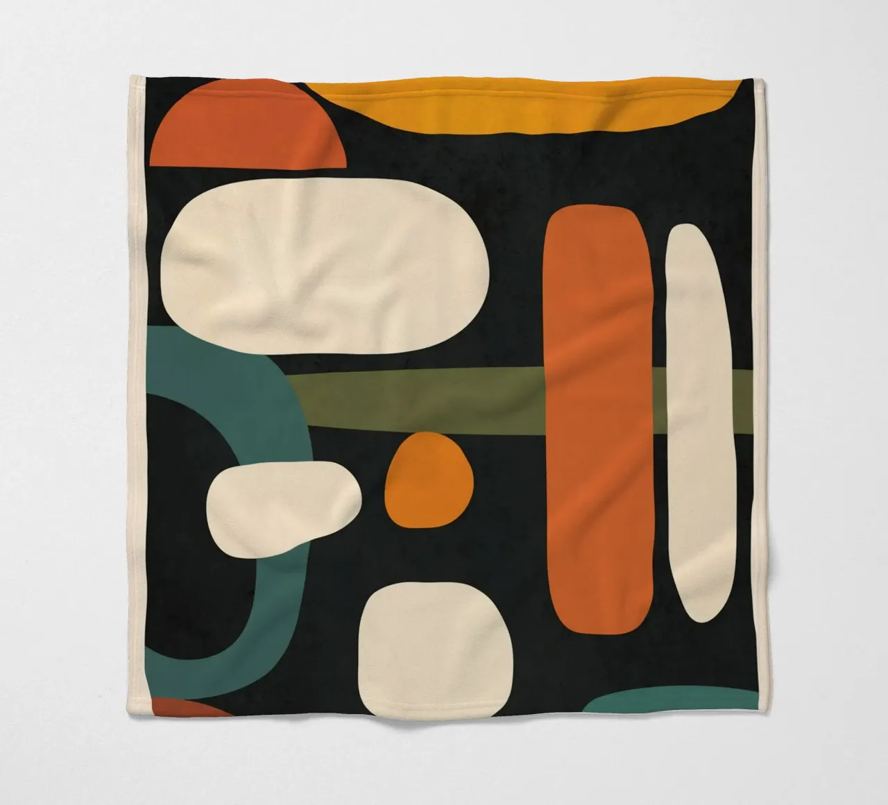 Abstract Shapes in the Skies 3 plaid polaire de Flow Line