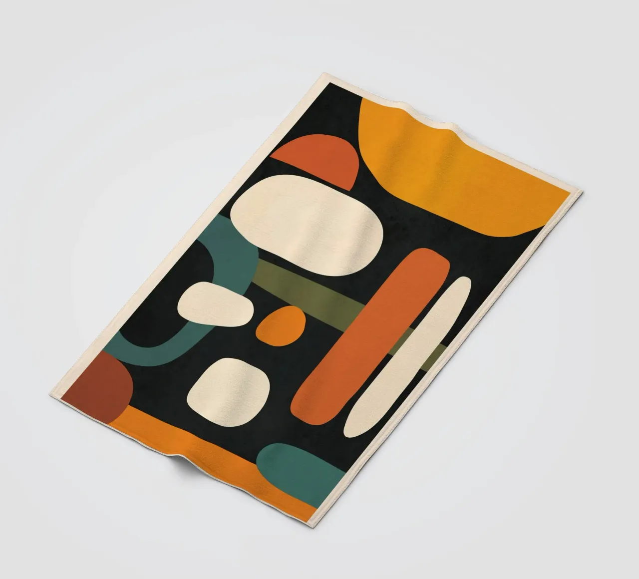 Abstract Shapes in the Skies 3 plaid polaire de Flow Line