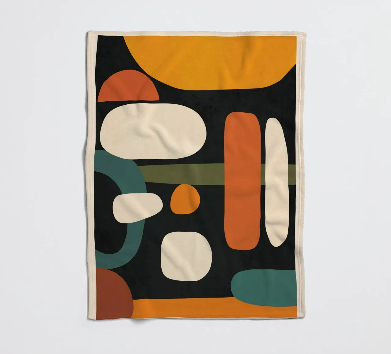 Abstract Shapes in the Skies 3 plaid polaire de Flow Line