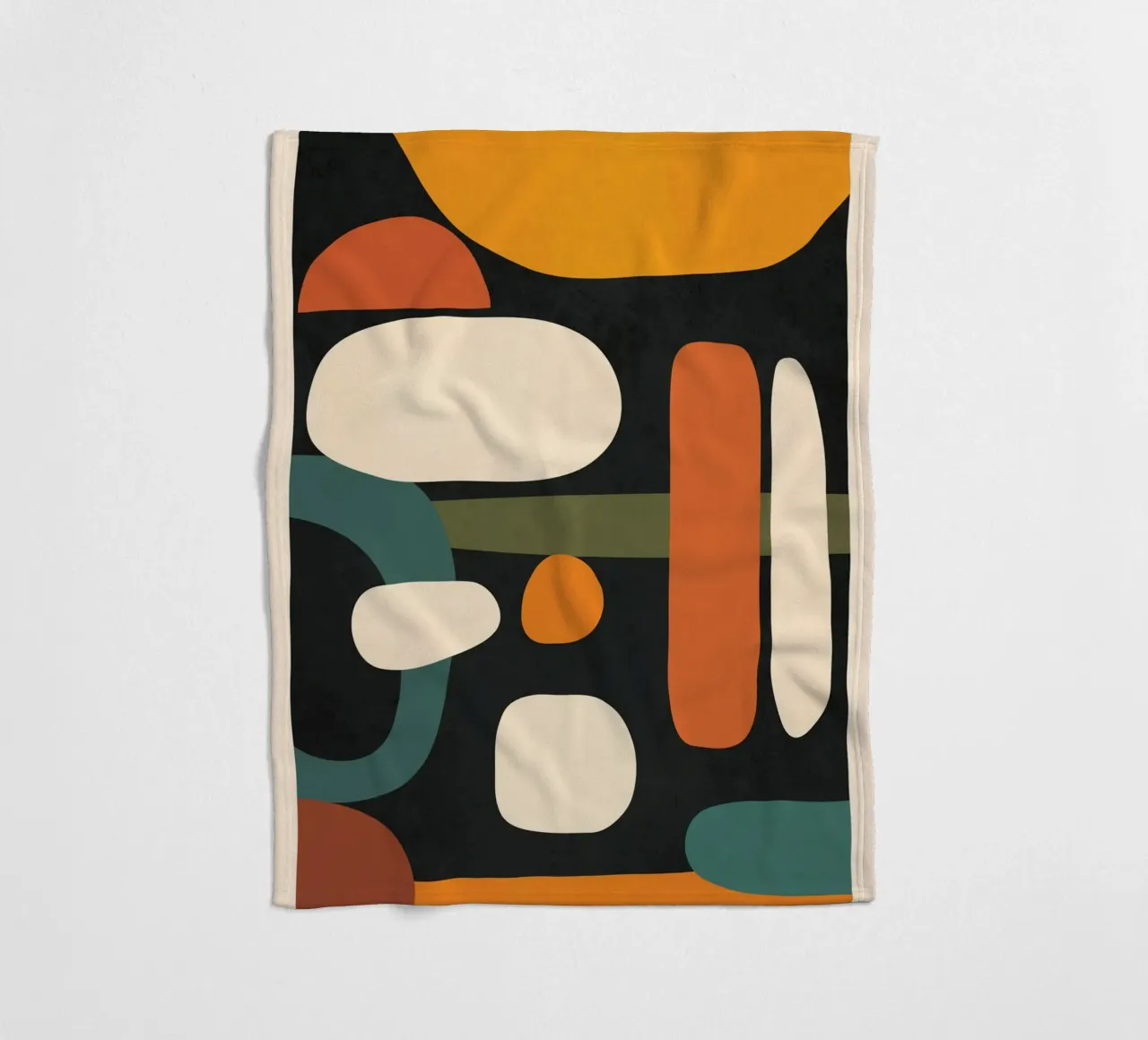 Abstract Shapes in the Skies 3 plaid polaire de Flow Line