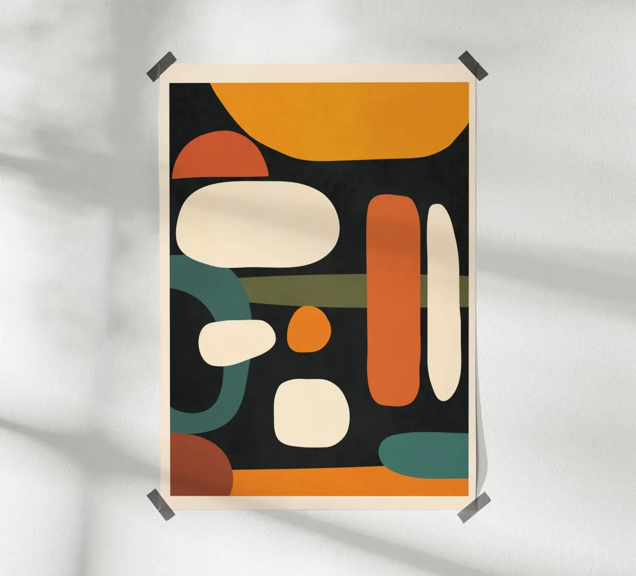 Abstract Shapes in the Skies 3 carta hahnemühle da Flow Line