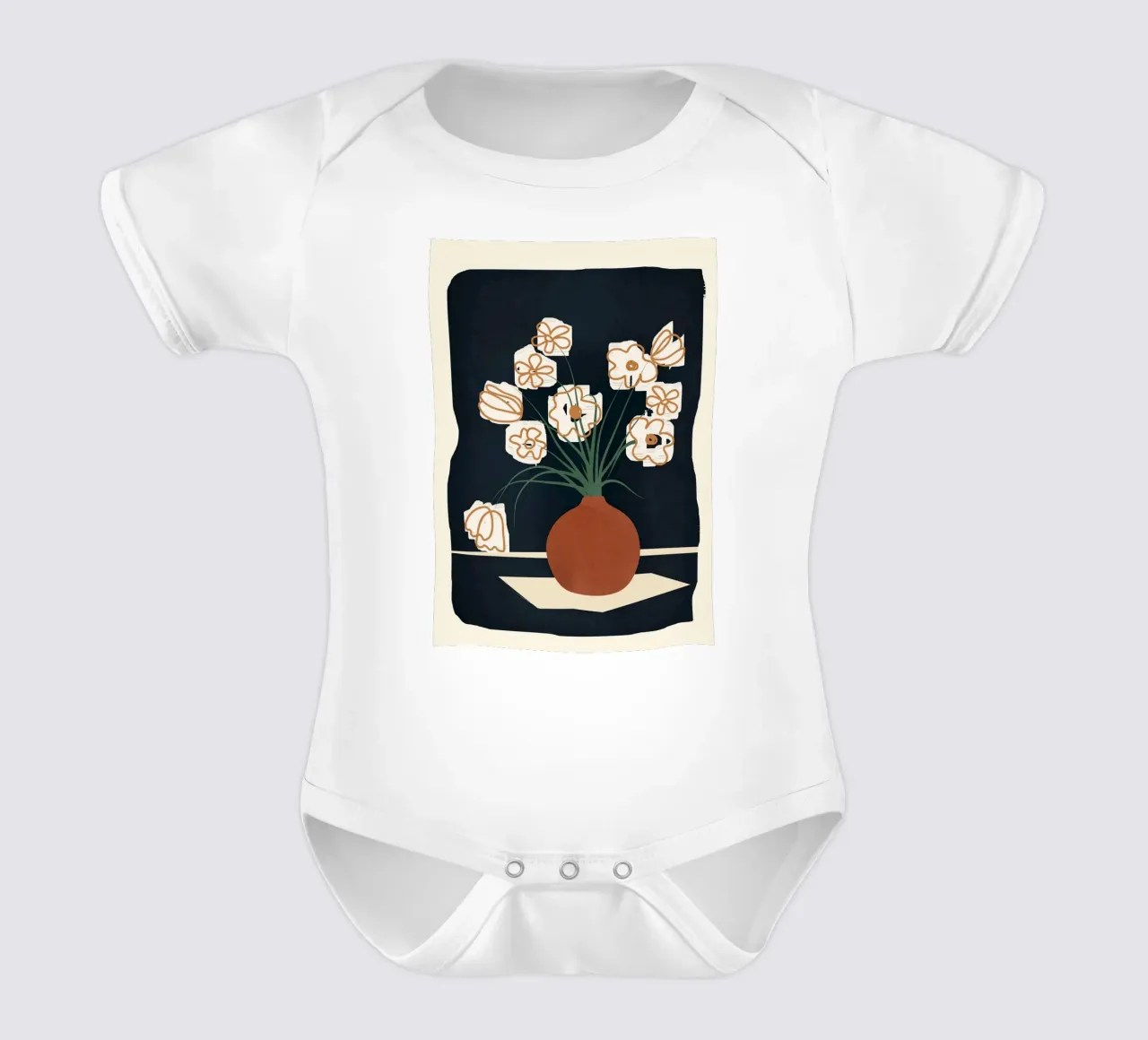 Flowers 2 body neonato maniche corte da cityart