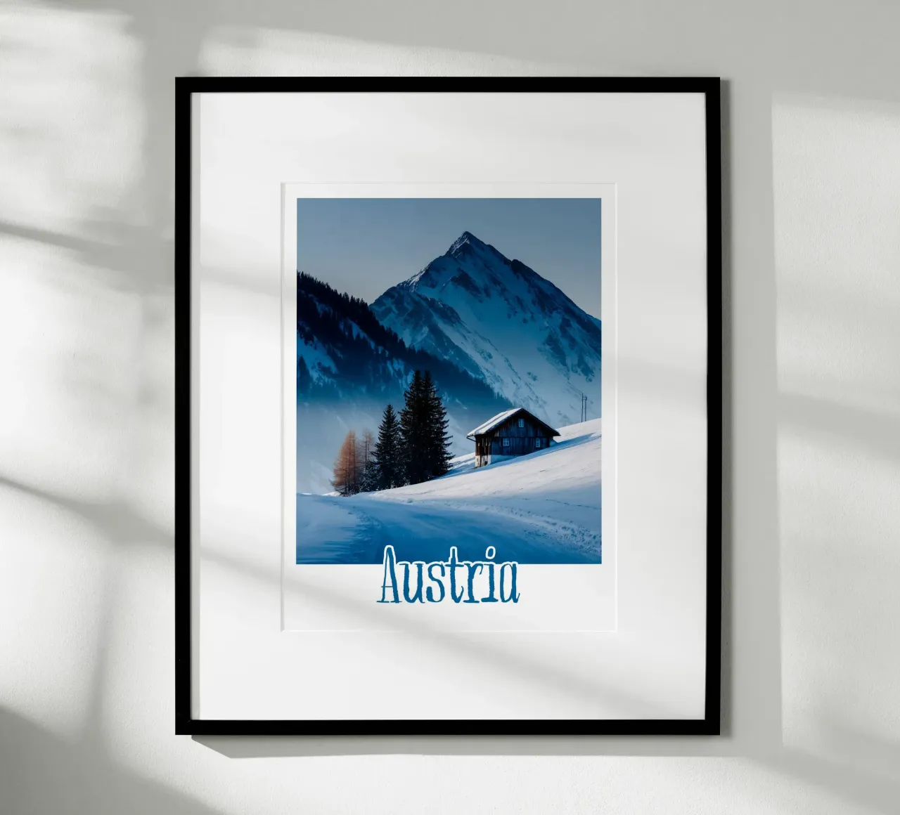 Affiche Autriche poster con marco de madera de Frame the World