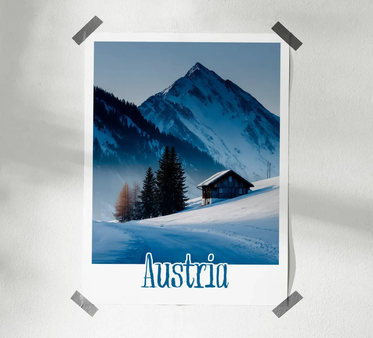 Affiche Autriche poster con marco de madera de Frame the World