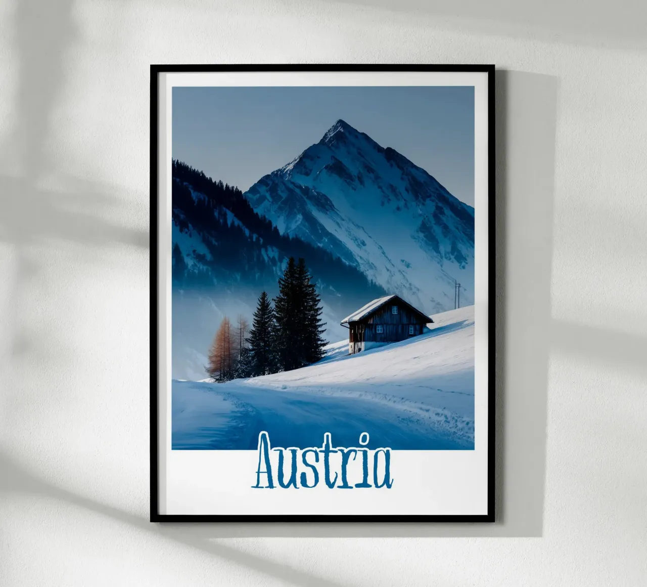 Affiche Autriche poster con marco de madera de Frame the World