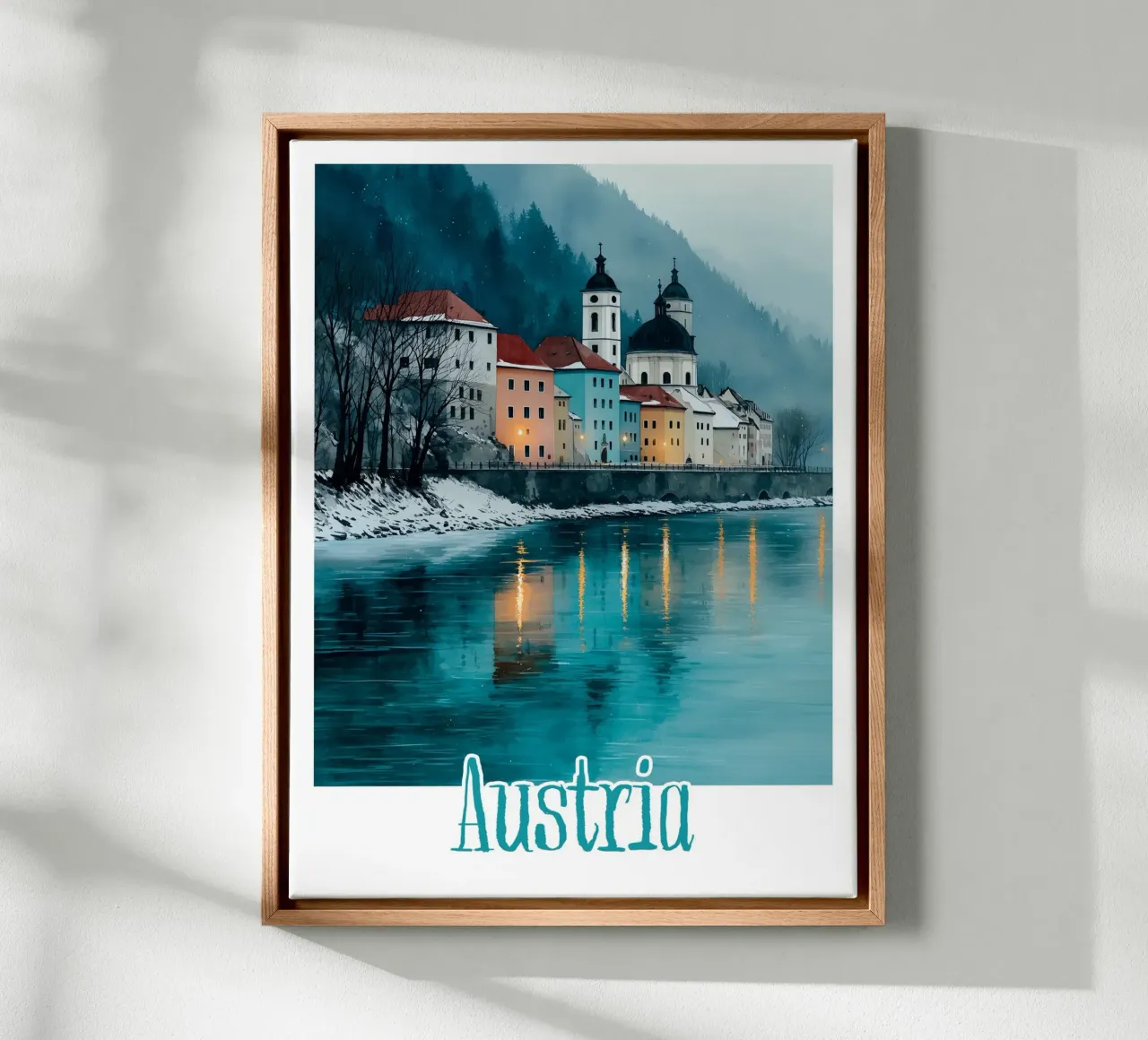 Affiche Autriche tela con Cornice a cassetta da Frame the World