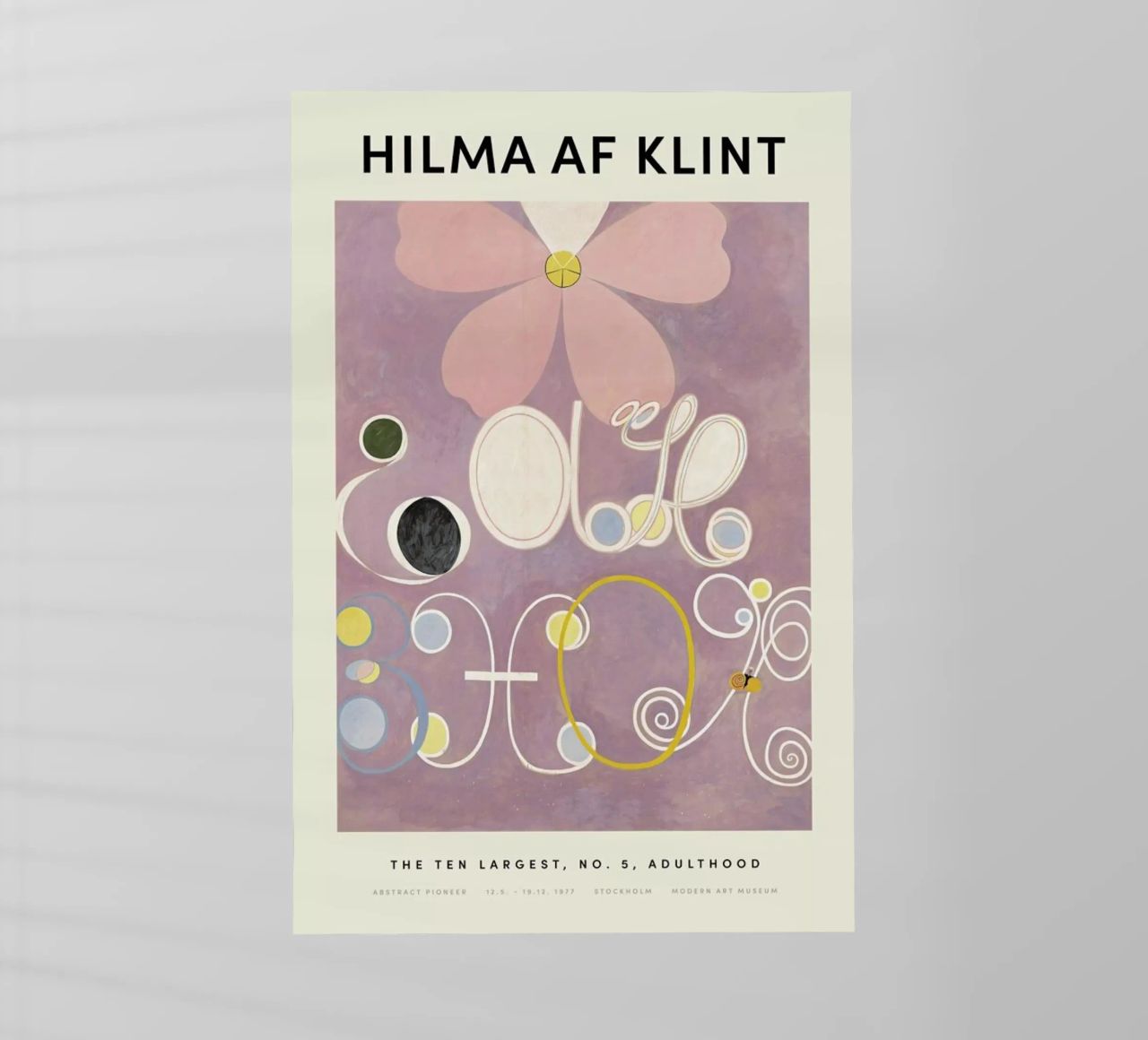 Hilma af Klint - The Ten Largest, No. 5 pellicola backlit da Vintage by JUNIQE