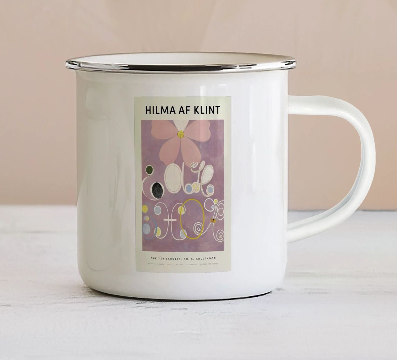 Hilma af Klint - The Ten Largest, No. 5 tazza in smalto da Vintage by JUNIQE