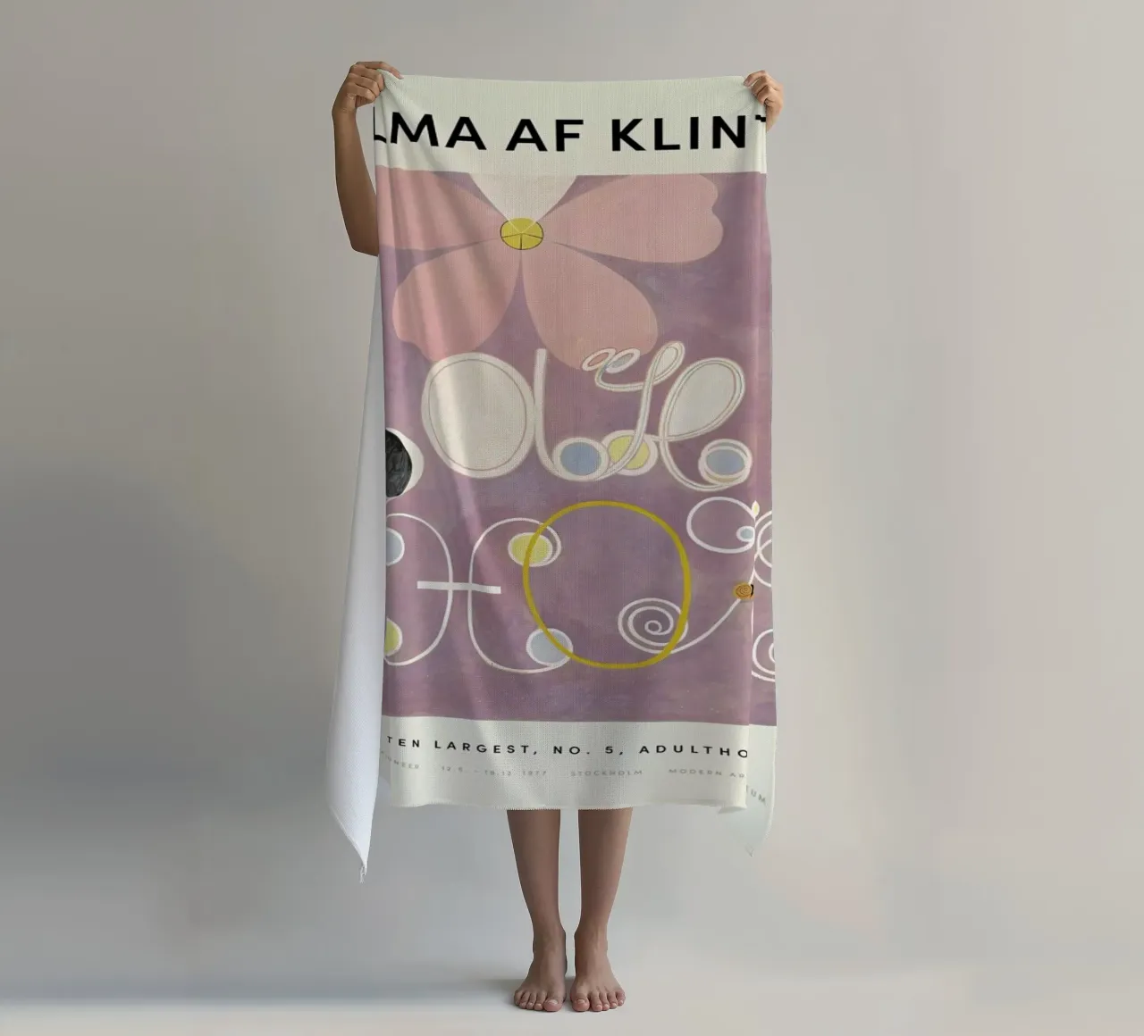 Hilma af Klint - The Ten Largest, No. 5 toalla de playa de Vintage by JUNIQE