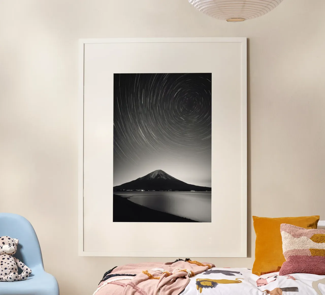 Sentieri stellari del Monte Fuji poster da Indigo Tides Art
