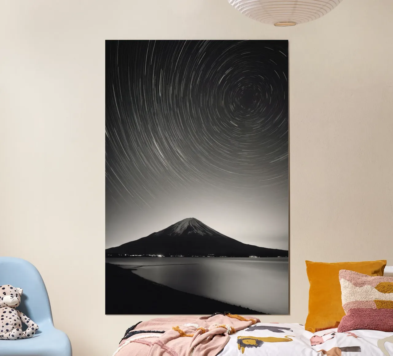 Sentieri stellari del Monte Fuji poster da Indigo Tides Art