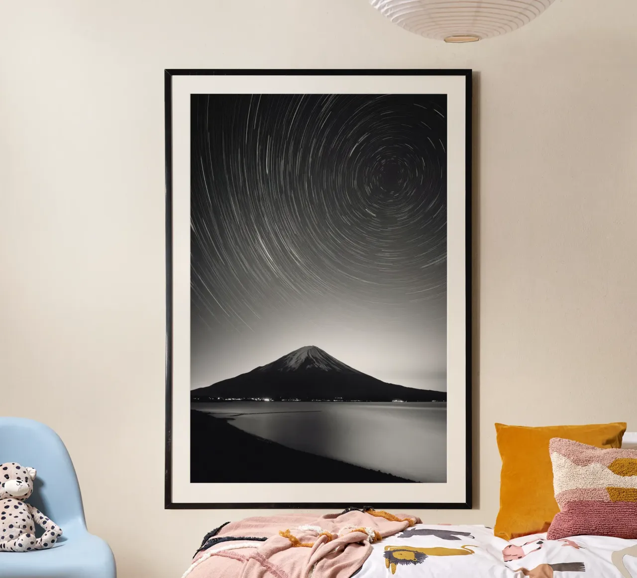 Sentieri stellari del Monte Fuji poster da Indigo Tides Art