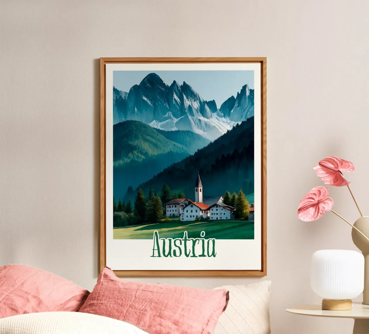 Affiche Autriche alluminio dibond da Frame the World