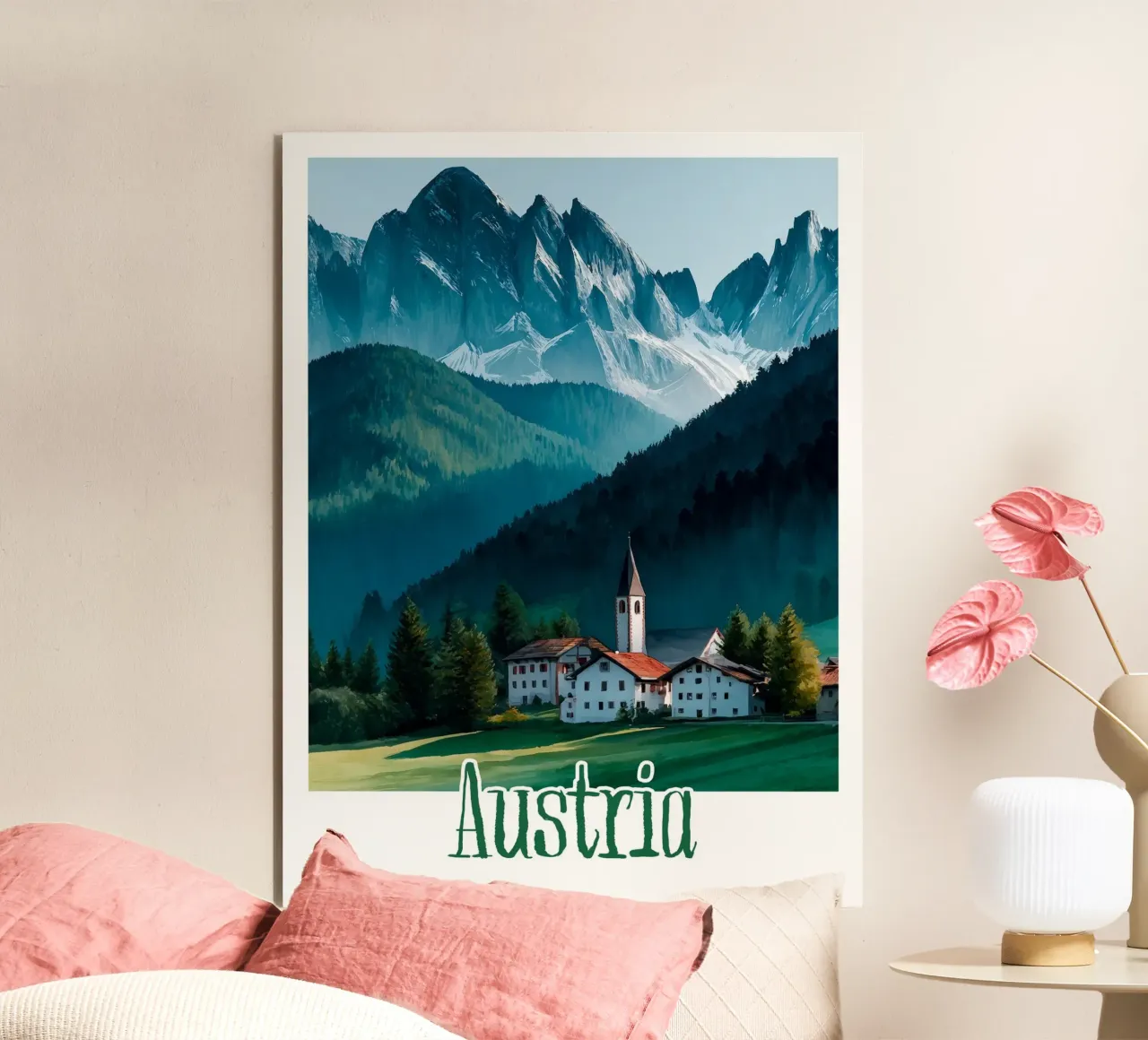 Affiche Autriche alluminio dibond da Frame the World