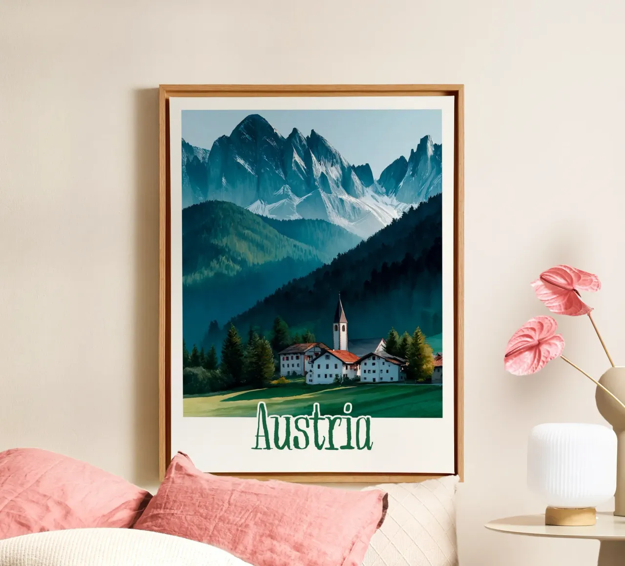 Affiche Autriche tela con Cornice a cassetta da Frame the World