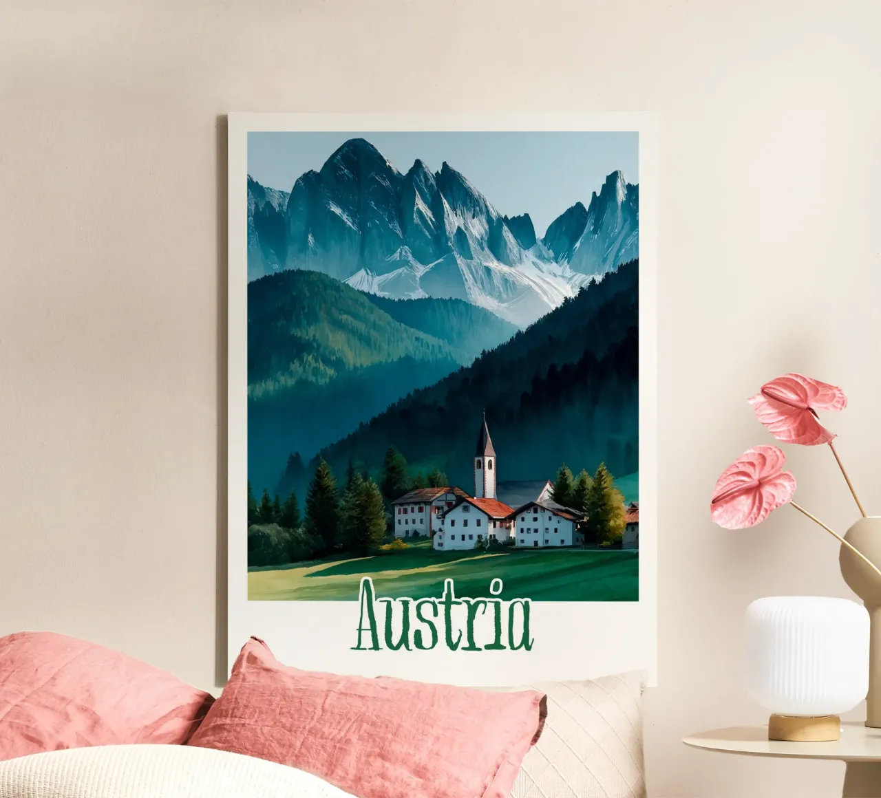 Affiche Autriche tela con Cornice a cassetta da Frame the World