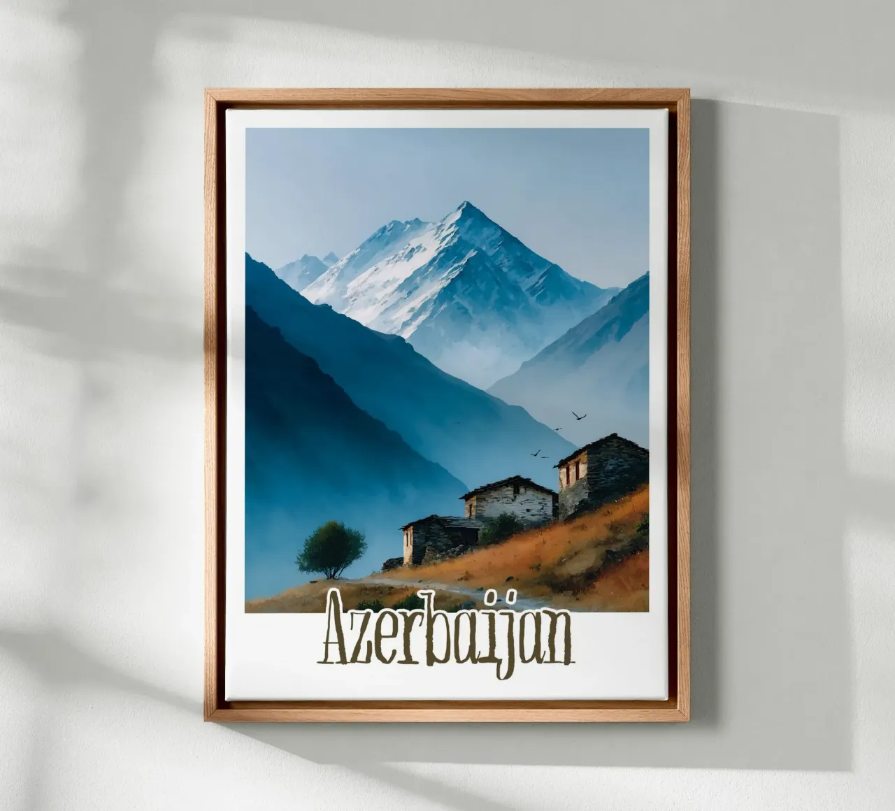 Azerbeidzjan poster canvas met Baklijst van Frame the World