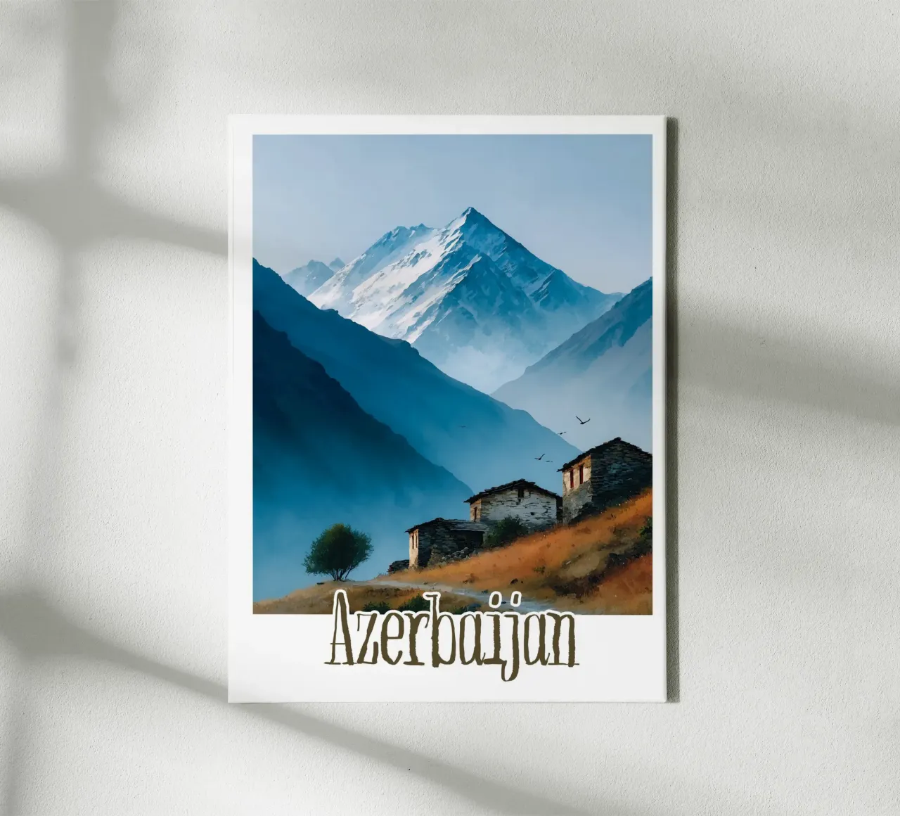 Azerbeidzjan poster canvas met Baklijst van Frame the World