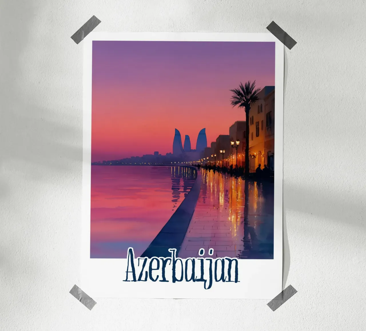 Poster dell'Azerbaigian poster da Frame the World