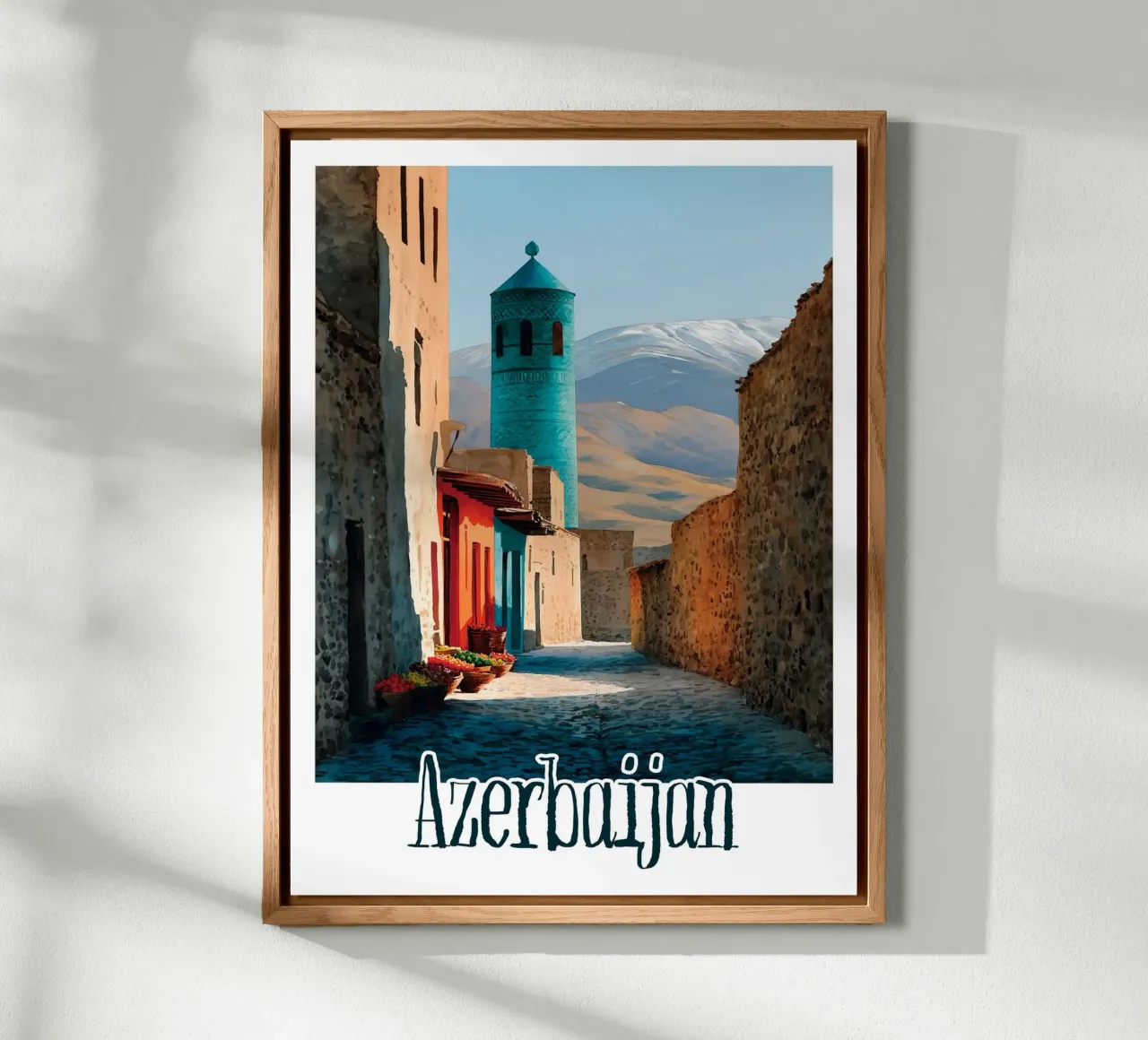 Poster dell'Azerbaigian alluminio dibond da Frame the World