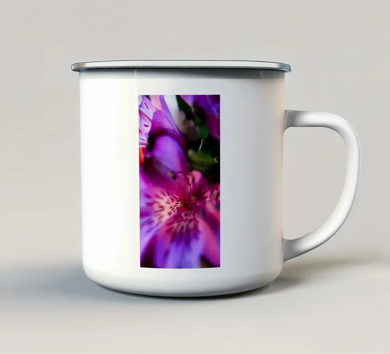 Pink Orchidee tazza in smalto da Flo Klein