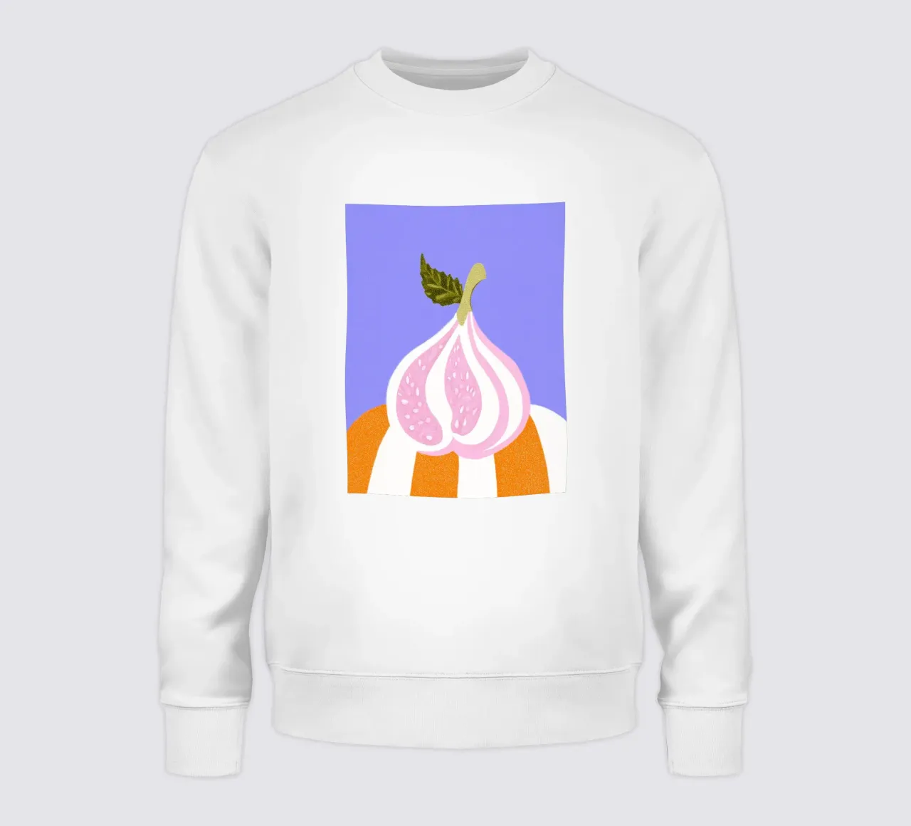 Vijg met strepen sweatshirt van Carinaprint