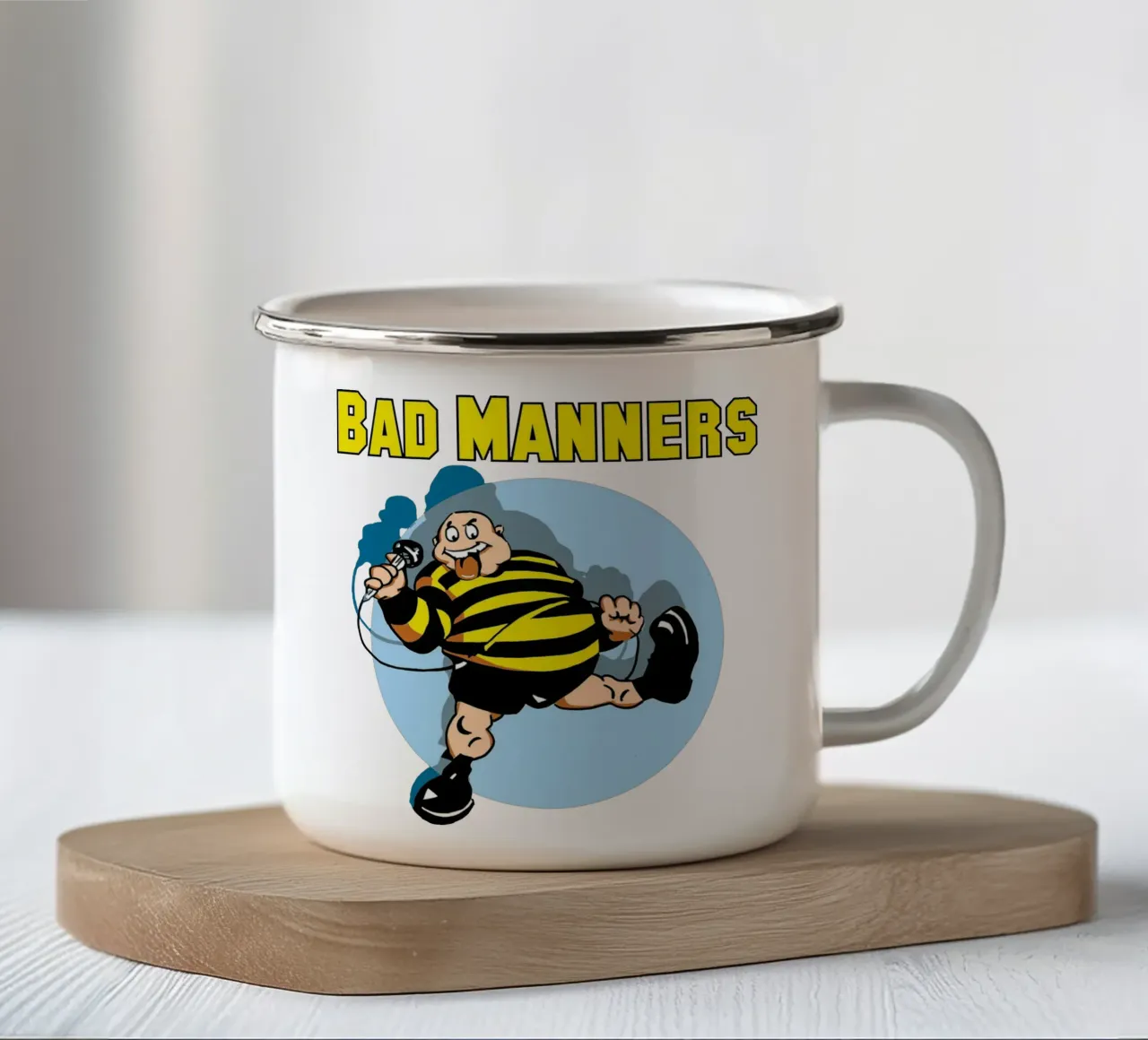 Bad Manners tazza in smalto da Rita Thompson Shop