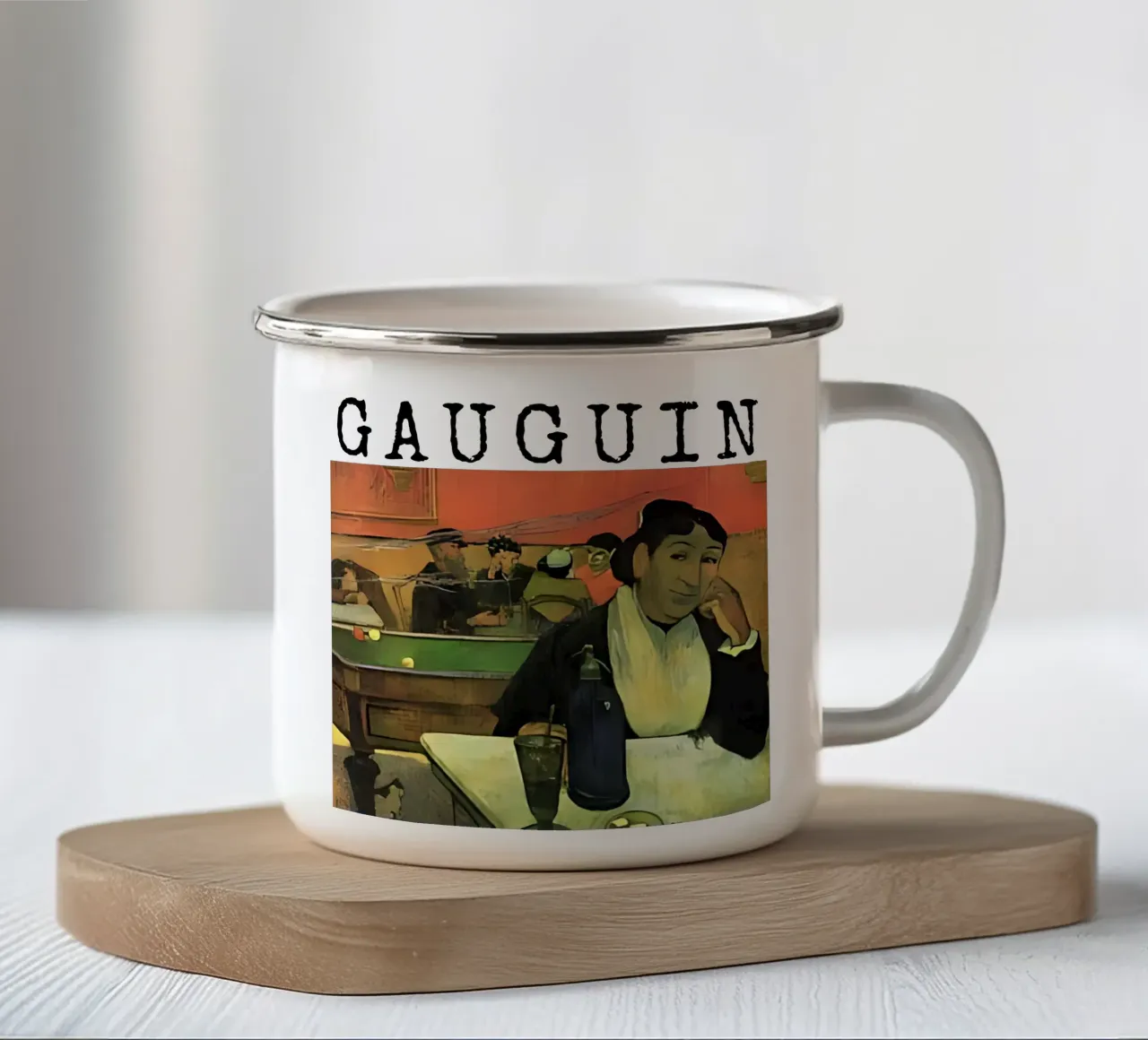 Café nocturno, Arles de Paul Gauguin taza de esmalte de tokovictory