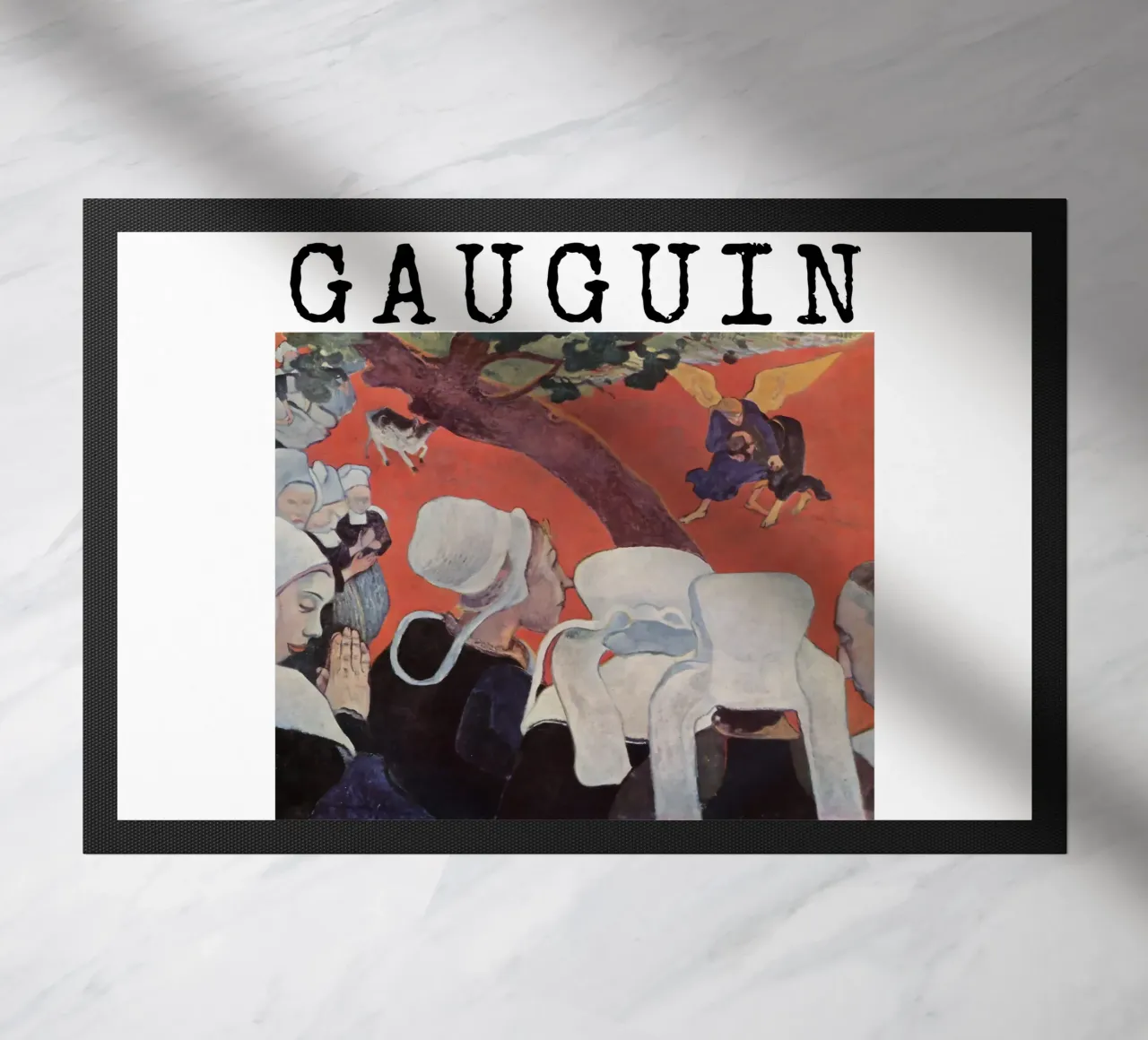Visione dopo il sermone di Paul Gauguin zerbino da tokovictory
