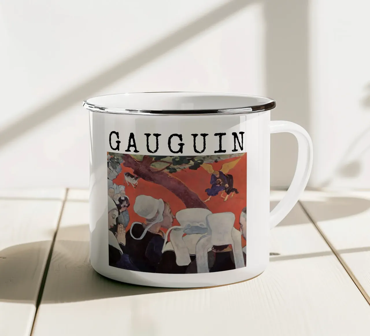 Visione dopo il sermone di Paul Gauguin tazza in smalto da tokovictory