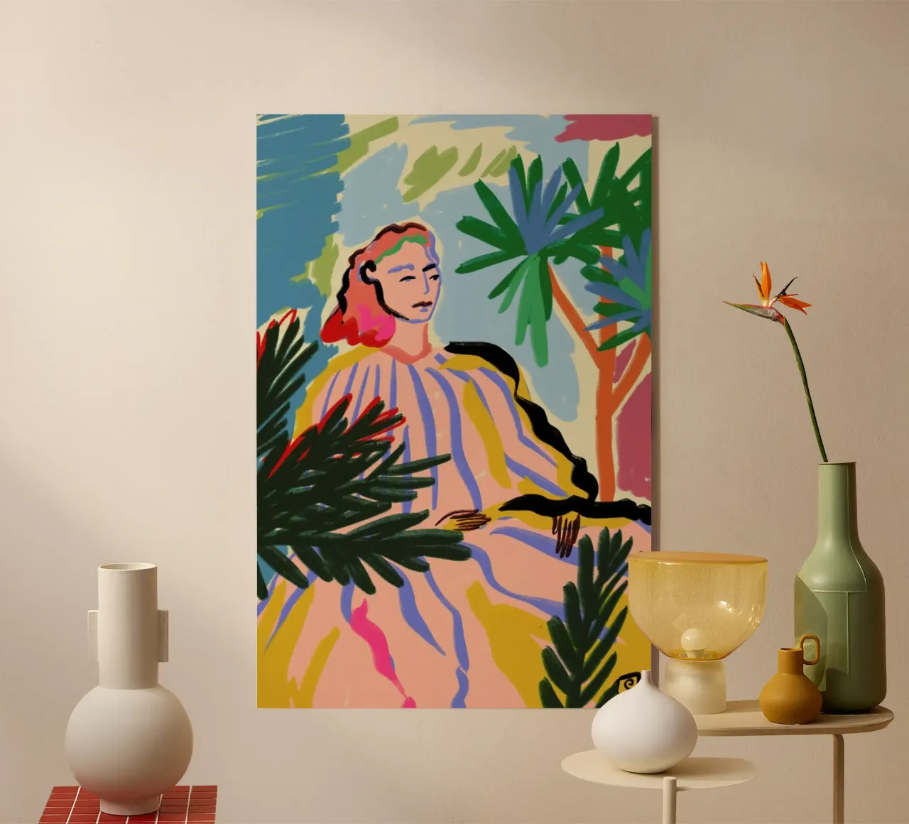 Woman In Nature acrylic glass by Sandra Poliakov