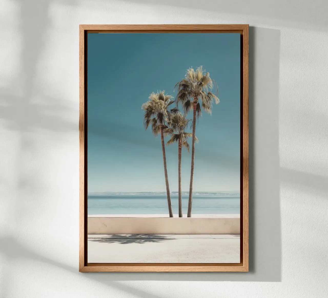 Californian Palms Overlooking Calm Ocean canvas by Indigo Tides Art