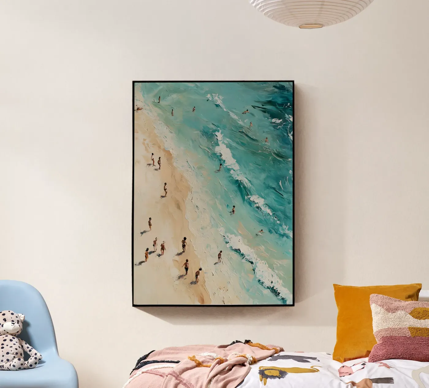 Ballet aan het strand acryl van Tinyverse Studio