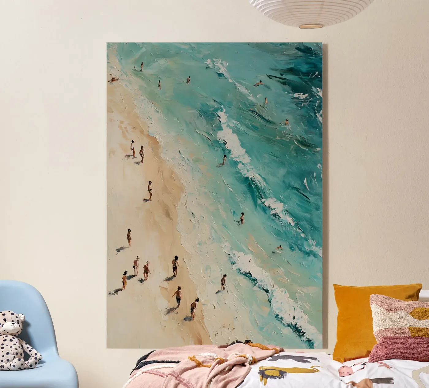 Ballet aan het strand acryl van Tinyverse Studio