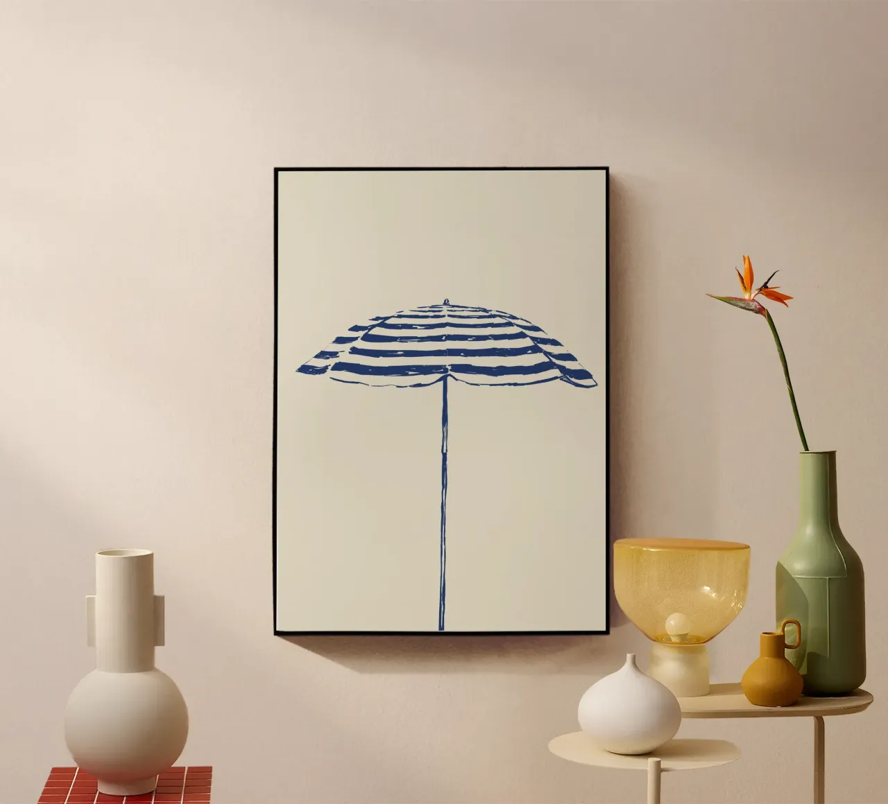 Ombrellone blu plexiglass da Sixmai